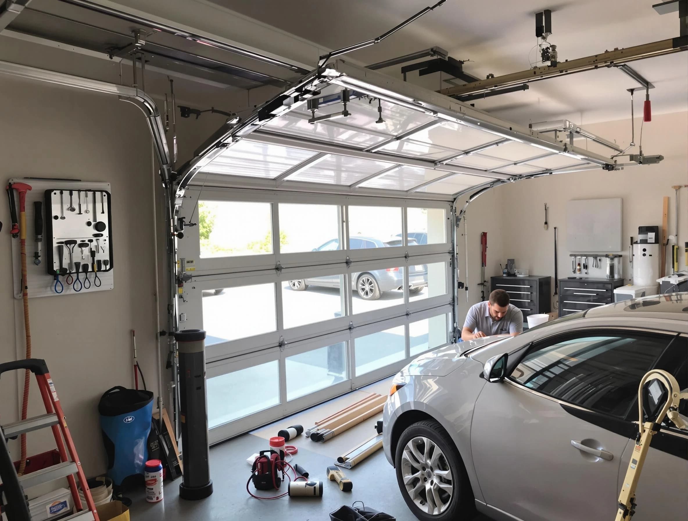 Garage door noise reduction service by New Bedford Garage Door Repair in New Bedford