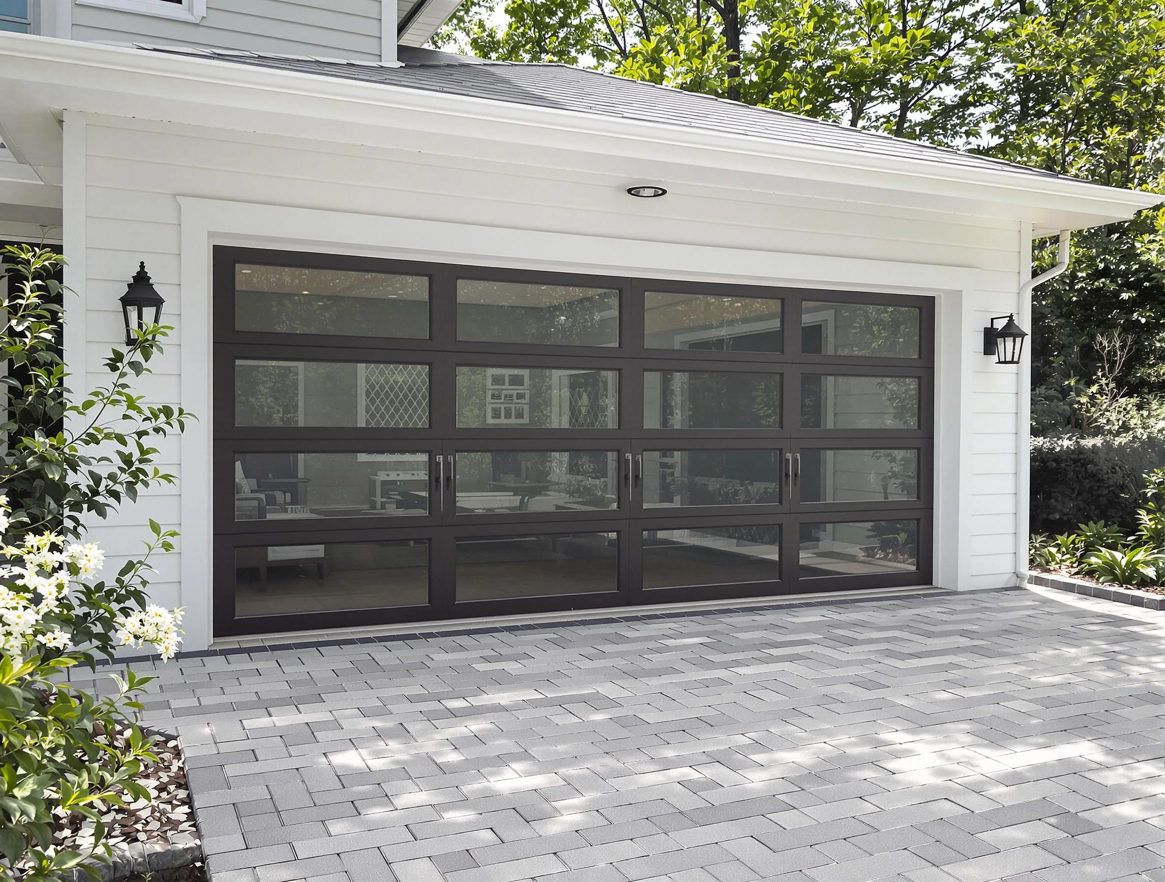 New Bedford Garage Door Repair design specialist presenting custom garage door options to New Bedford homeowner